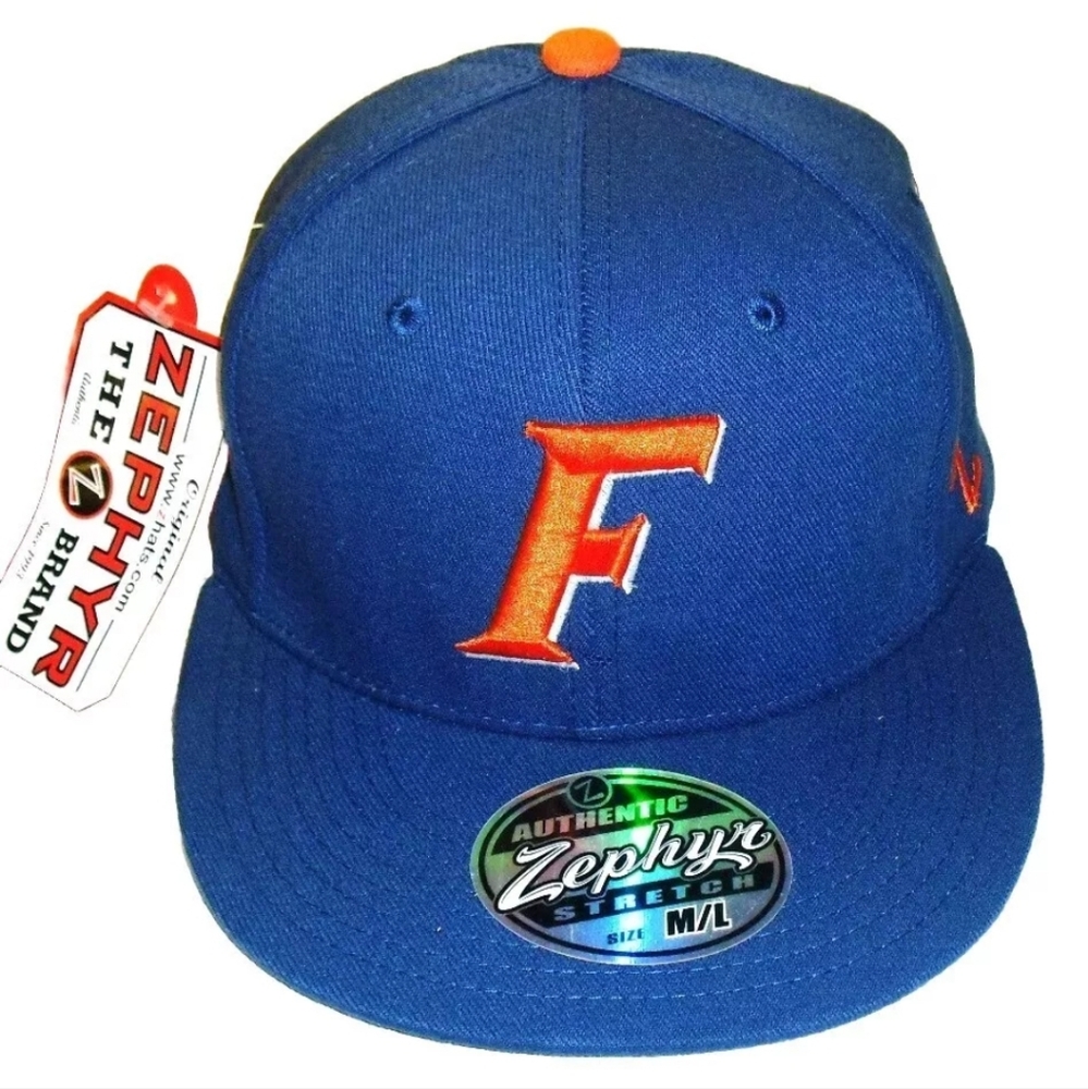 Florida Gators Zephyr Blue Stretch Fit One Fit hat sz. Medium Large New Ncaa